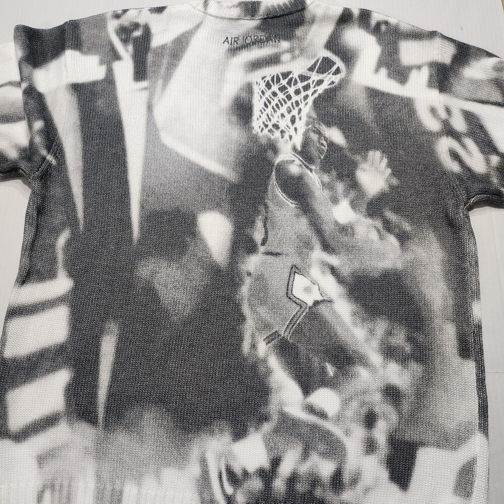 Mens Size M Nike Air Jordan Sweater Knit Heavyweight Crewneck White HQ1635-133 - Picture 3 of 5